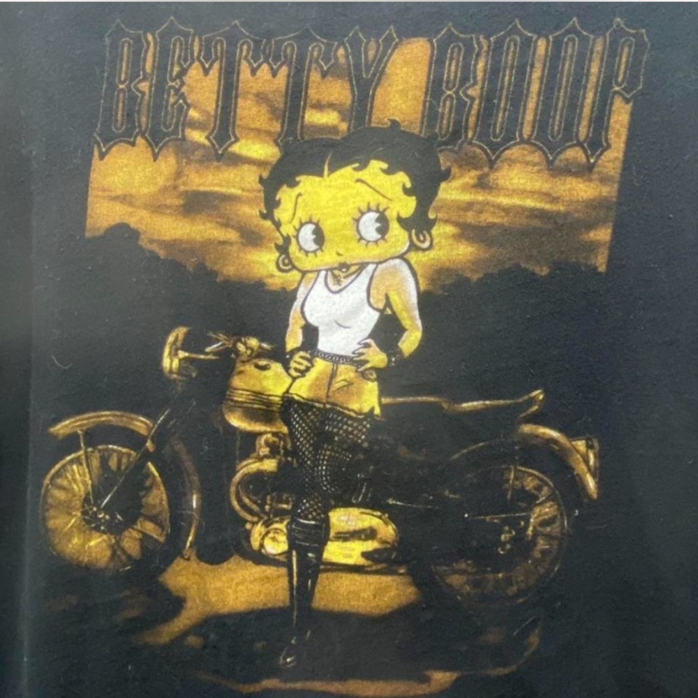 Betty Boop Black Graphic T-Shirt - Picture 3 of 6